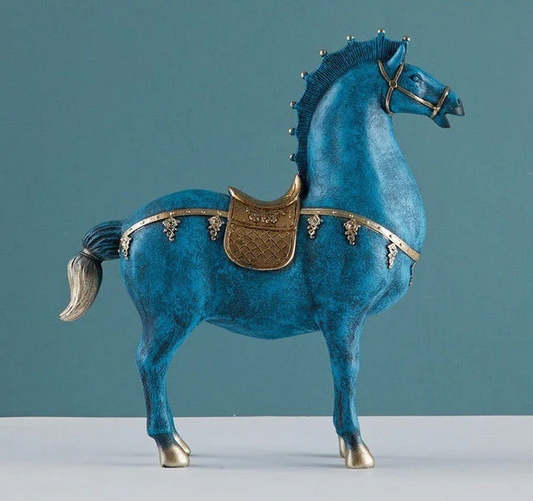 Meet the Majestic Blue Horse Figurine