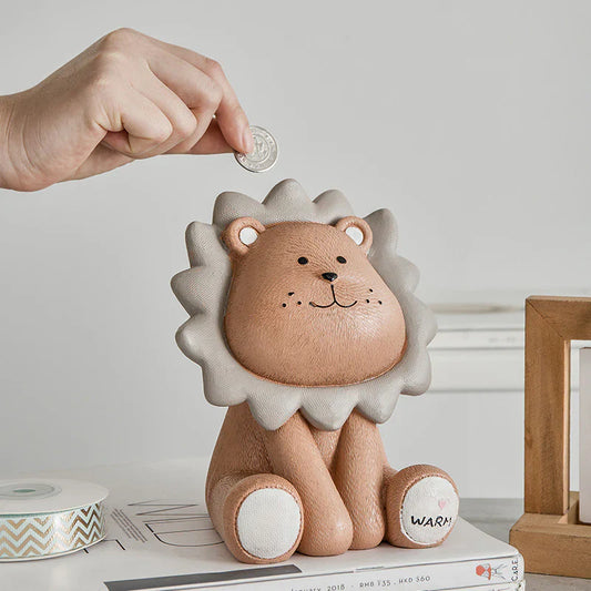 Roar into Elegance: The Lion Coin Bank Ornament