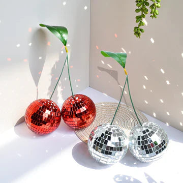 Shine Bright with the Cherry Disco Ball Ornament