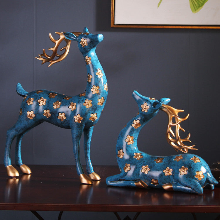 Blue deer ornament