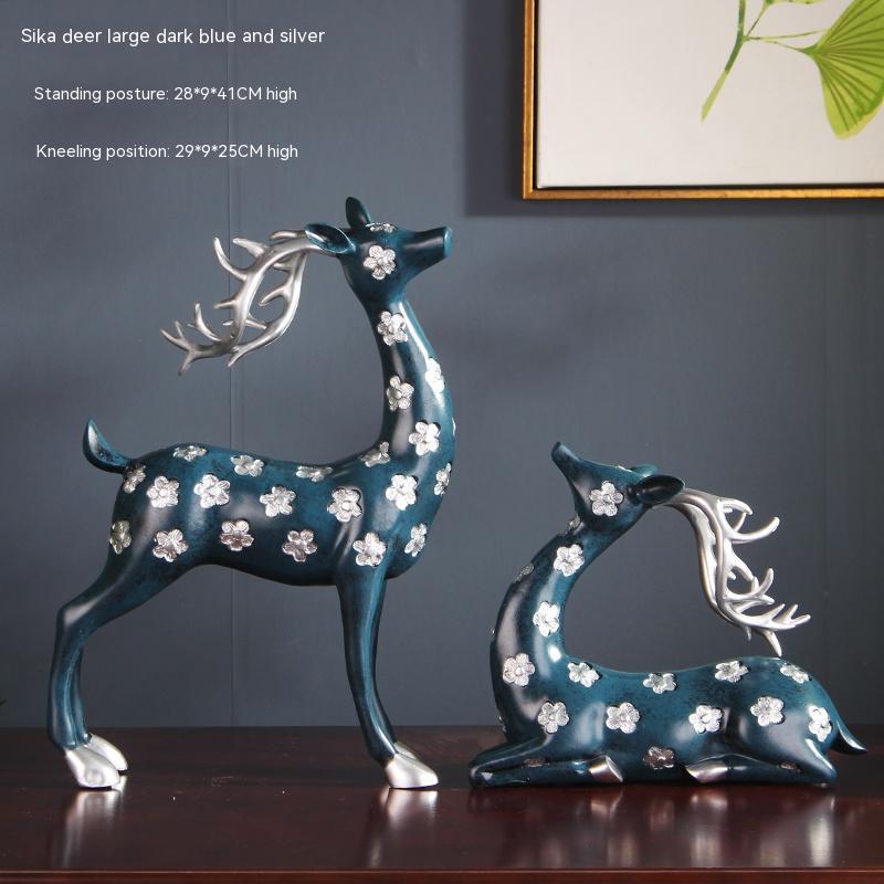 Blue deer ornament