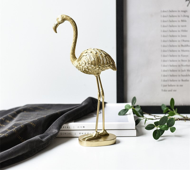 Gold flamingo ornament