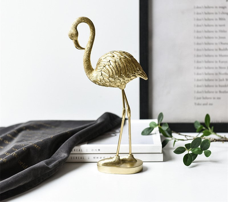 Gold flamingo ornament