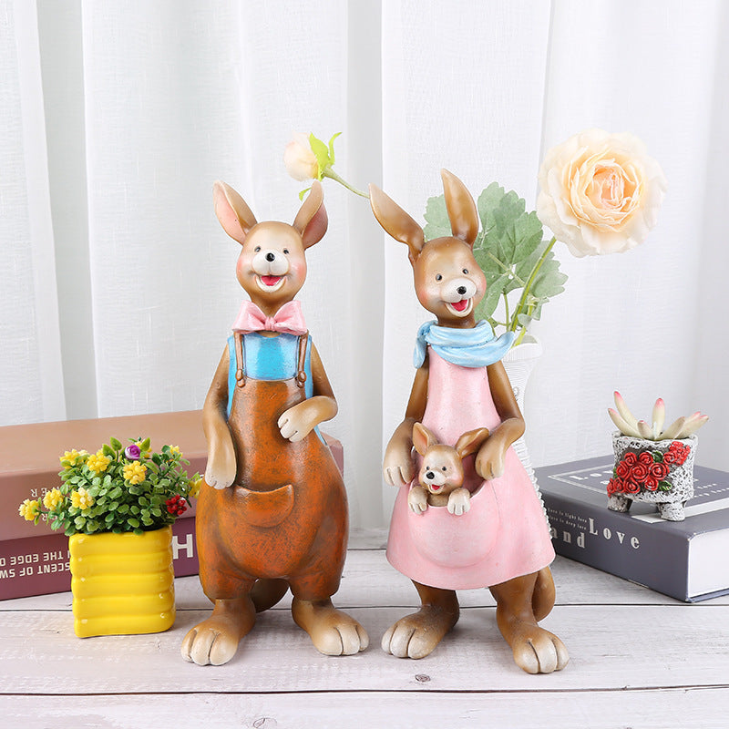 Kangaroo couple ornaments