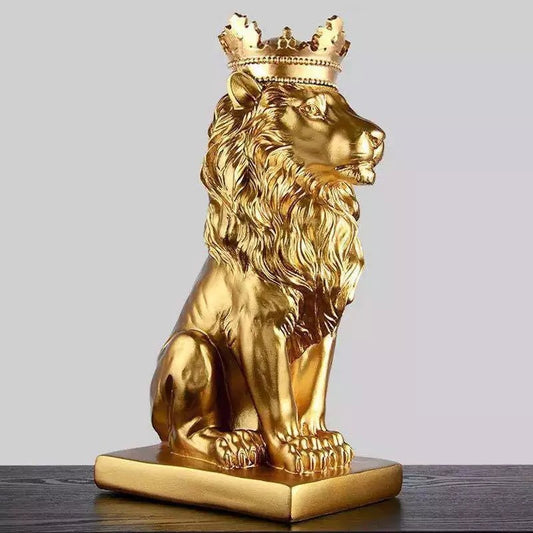 Gold crown lion ornament