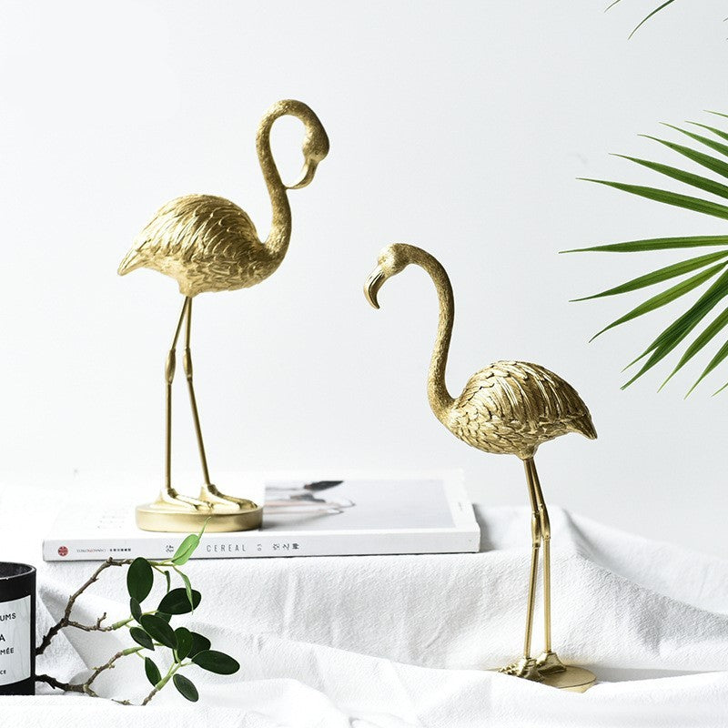 Gold flamingo ornament