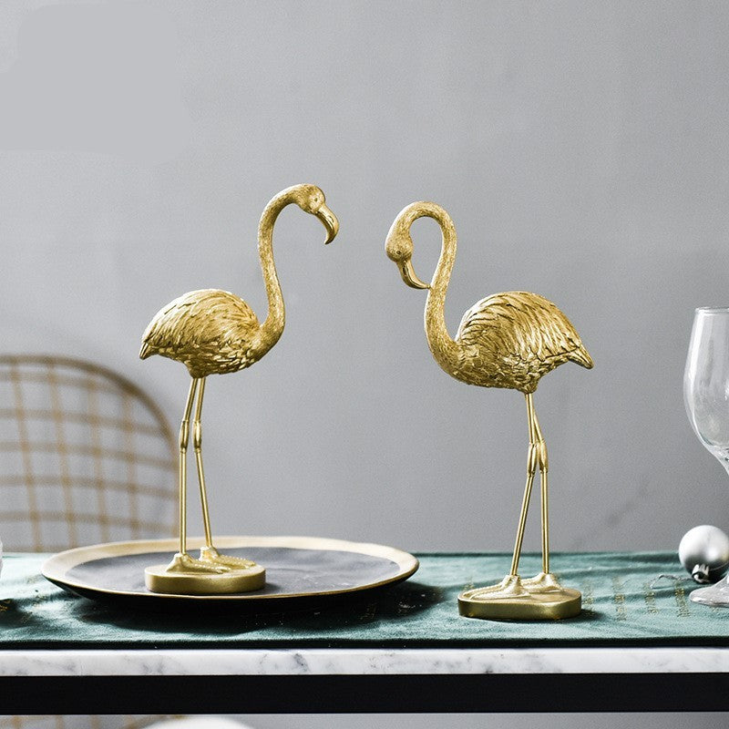 Gold flamingo ornament