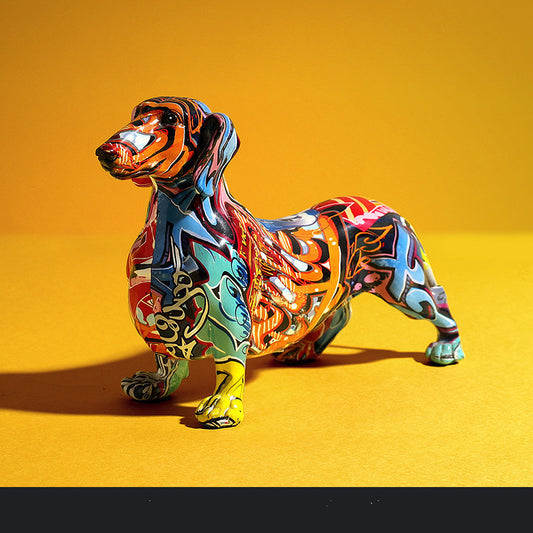 Colorful dog ornaments