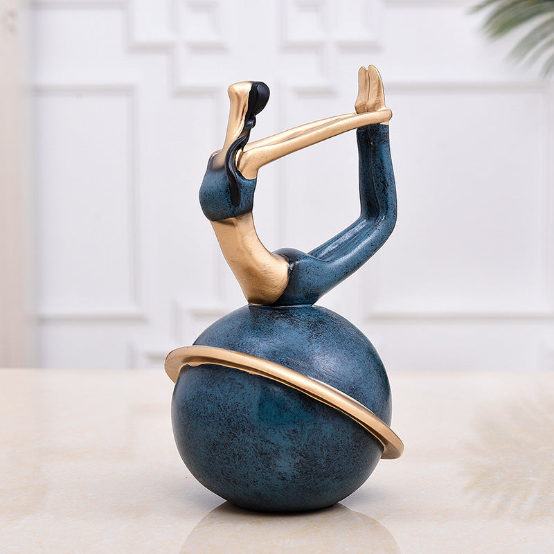 Gold yoga lady ornaments