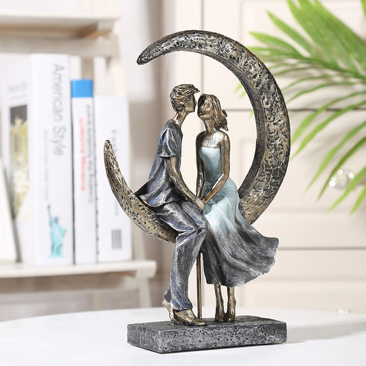 Moon couple ornament