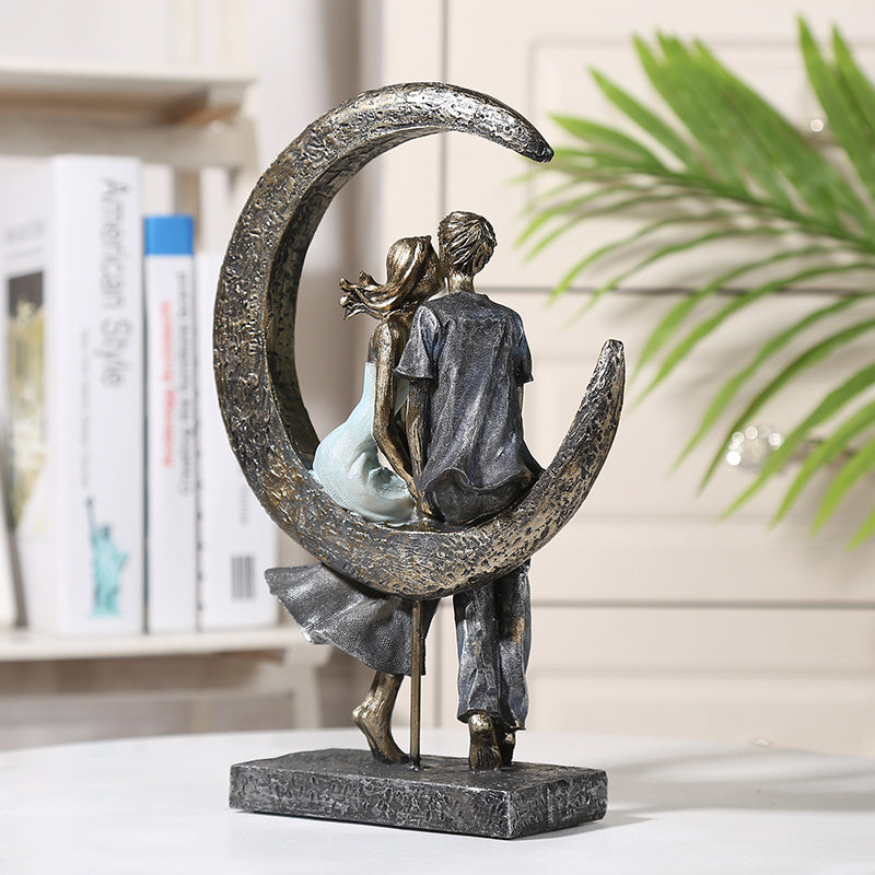 Moon couple ornament