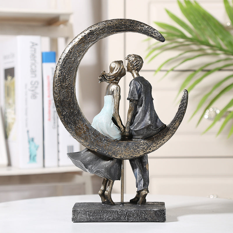 Moon couple ornament