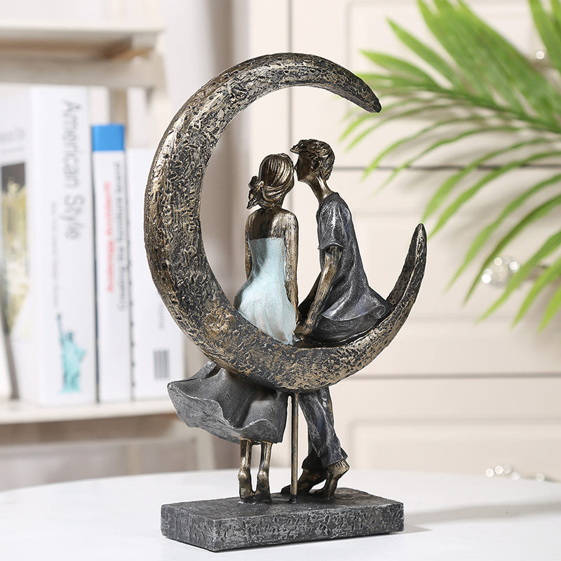 Moon couple ornament