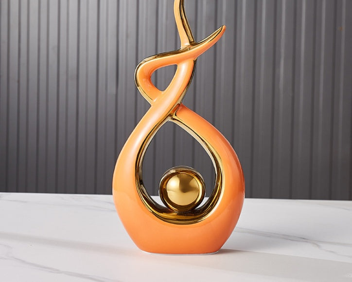 Golden orange energy ornaments