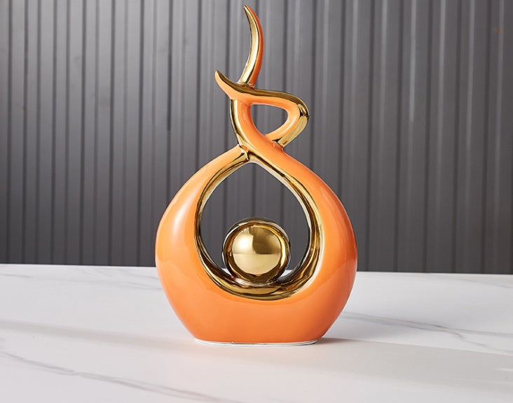 Golden orange energy ornaments