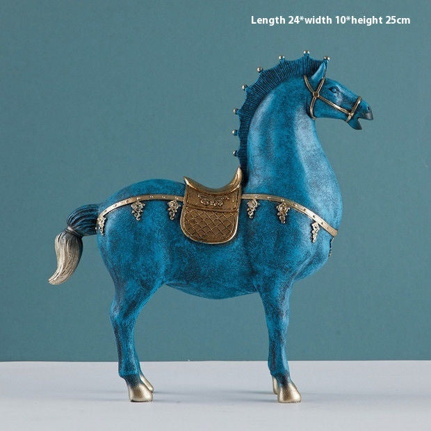 Blue horse ornament