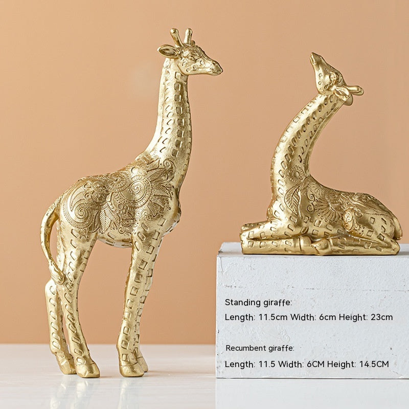 Gold giraffe ornaments