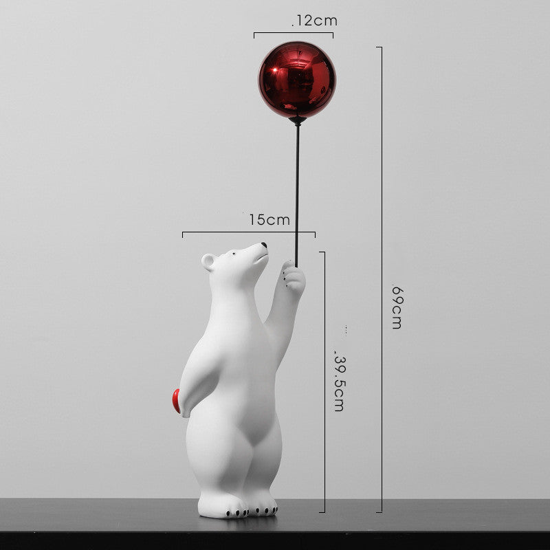 Balloon polar bear ornaments