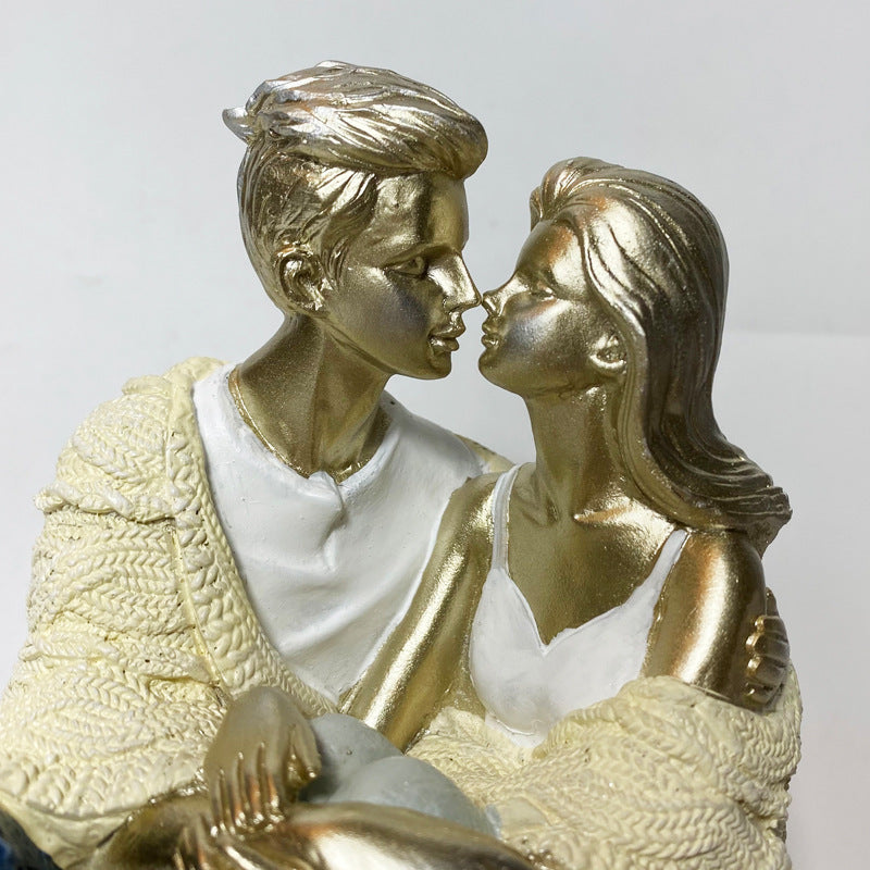 Lovely gold couple ornament