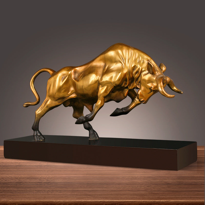 Gold bull ornament