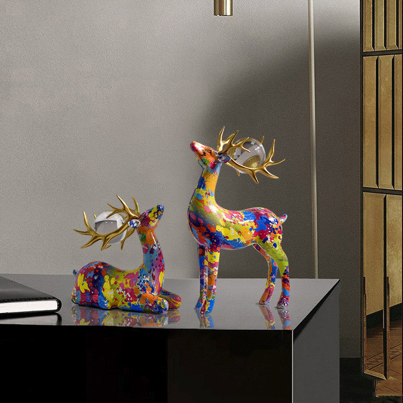 Colorful deer ornament