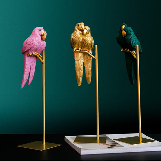 Couple parrot ornaments