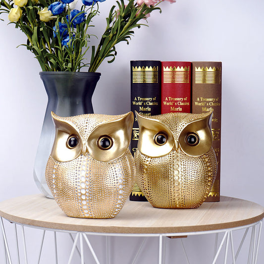 Gold owl ornament