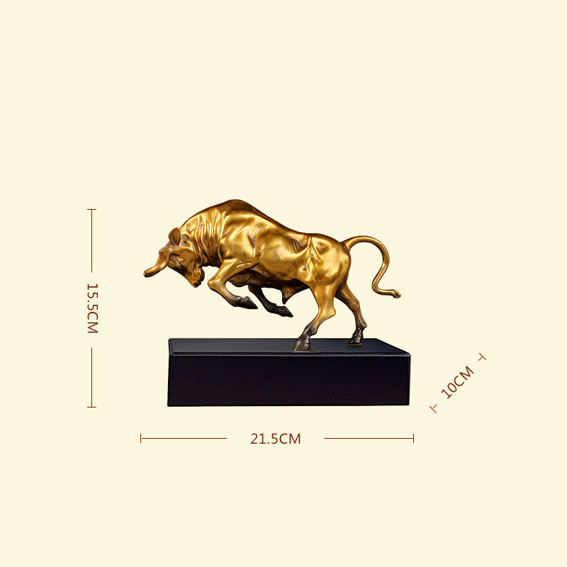 Gold bull ornament