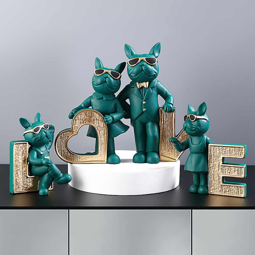 Gentle dog family ornament