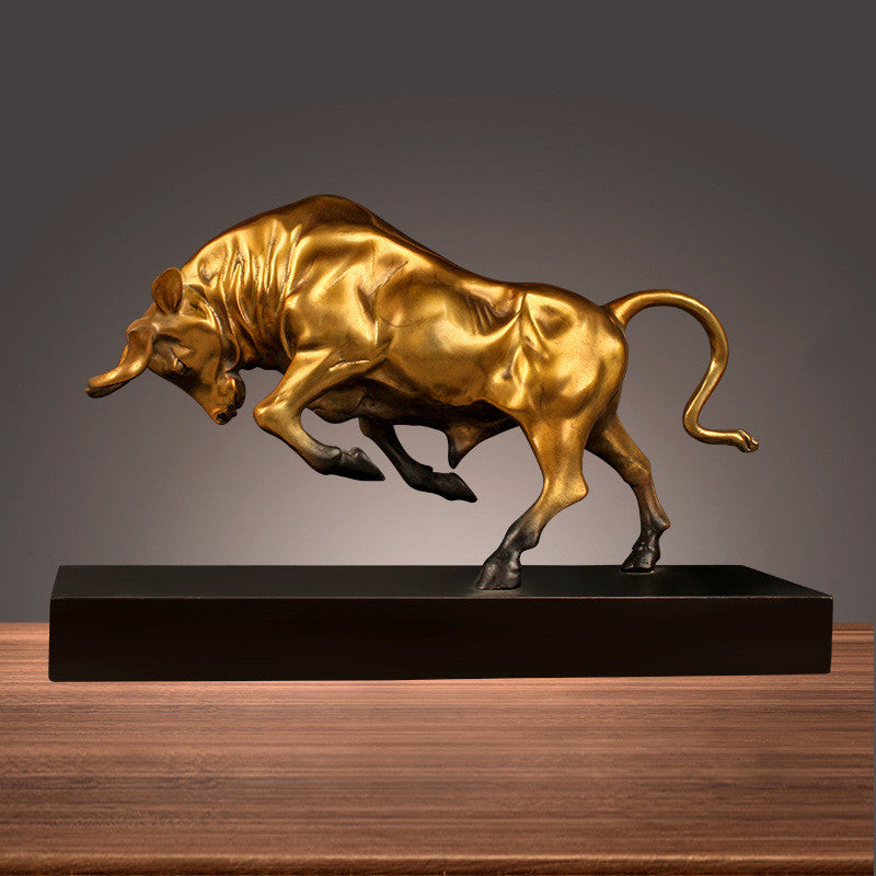 Gold bull ornament