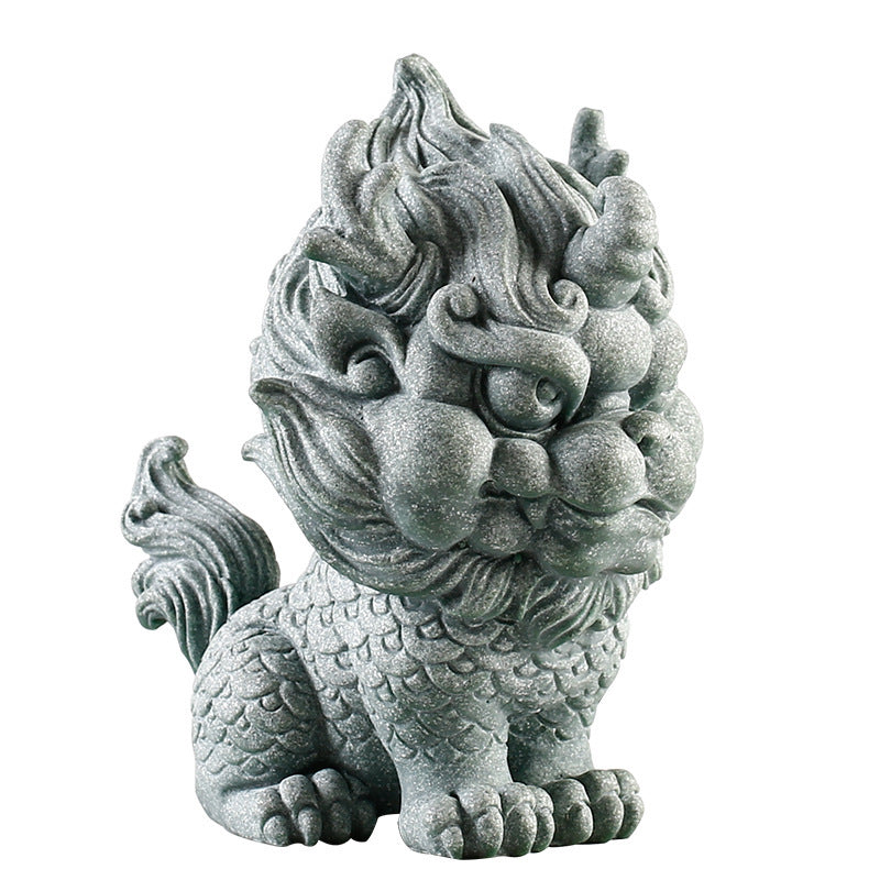 Cute stone lion ornaments