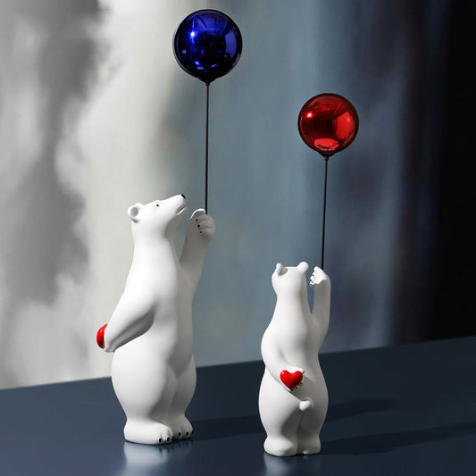 Balloon polar bear ornaments