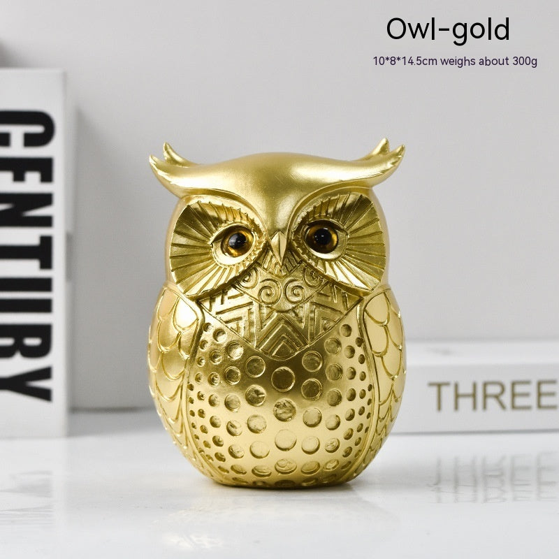 Gold owl ornament