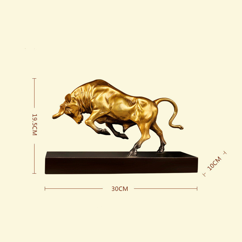 Gold bull ornament