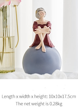 Bubble gum girl ornament