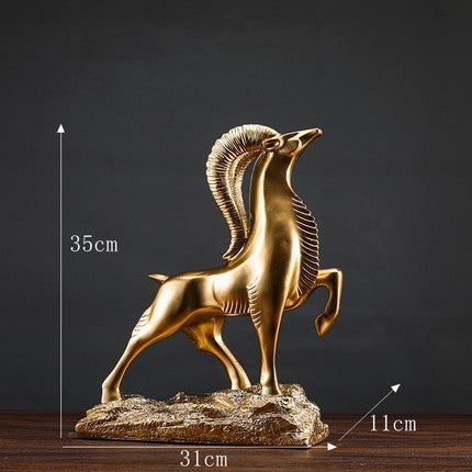 Gold ibex ornaments