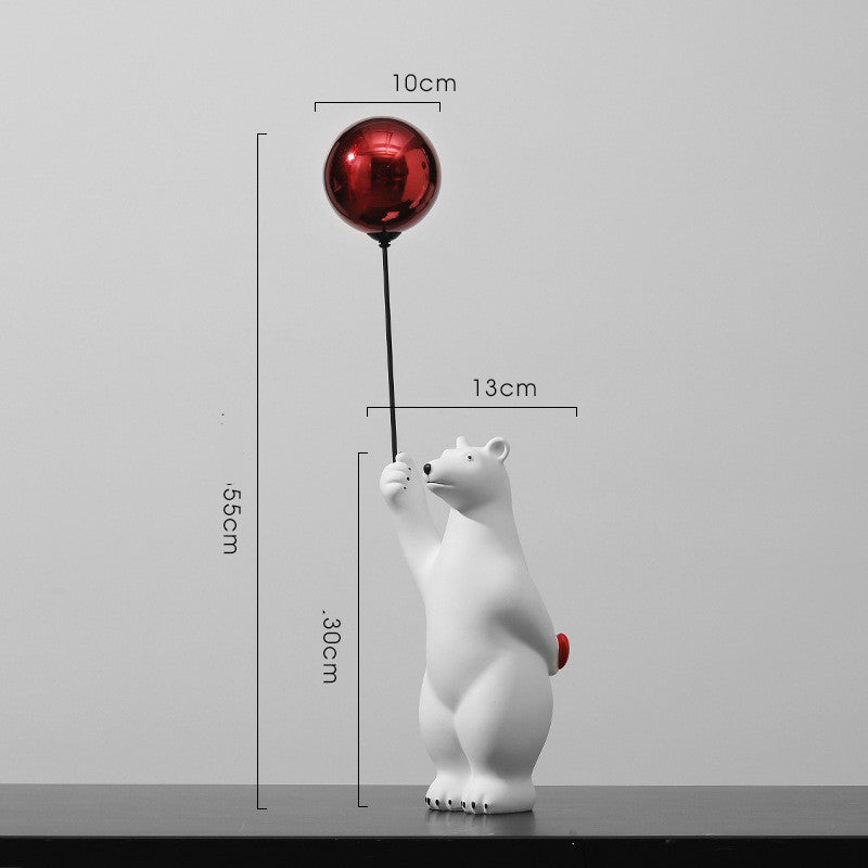 Balloon polar bear ornaments