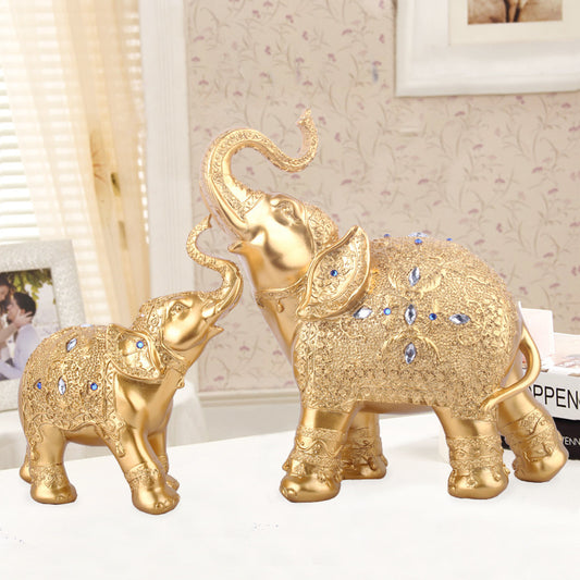 Gold elephant ornament