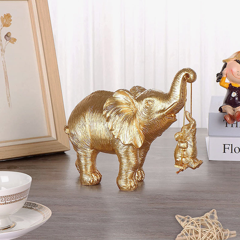 Gold elephant ornament