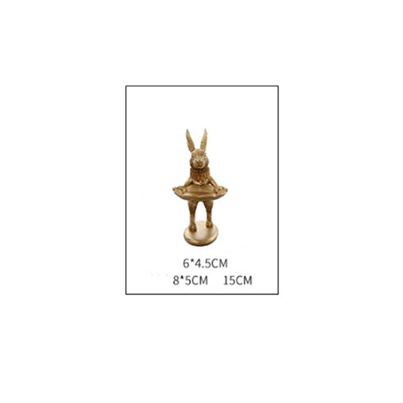 Gold rabbit ornament