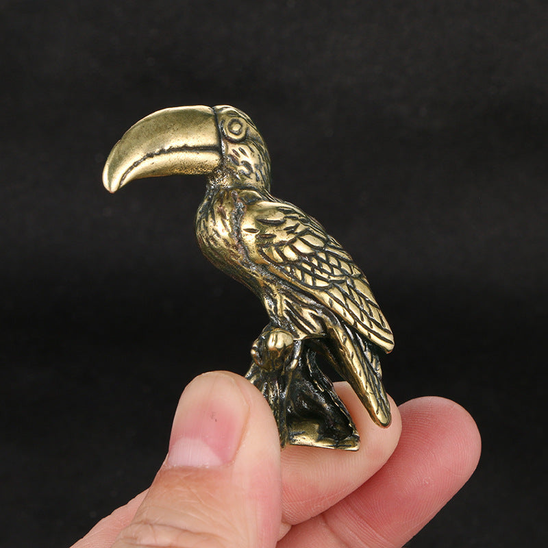 Gold parrot ornament