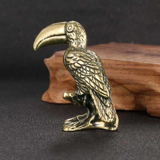 Gold parrot ornament