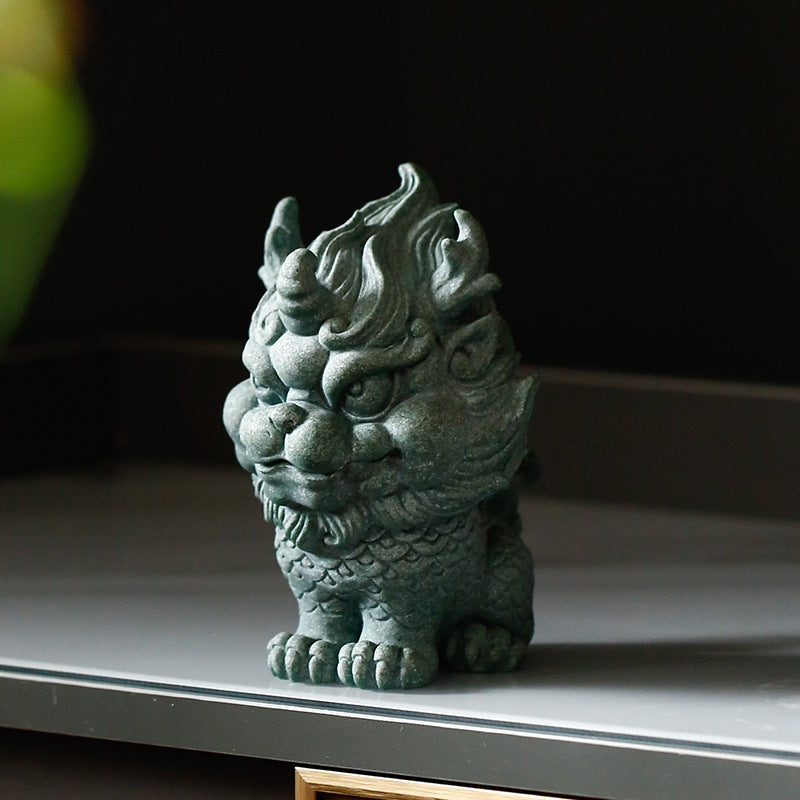 Cute stone lion ornaments