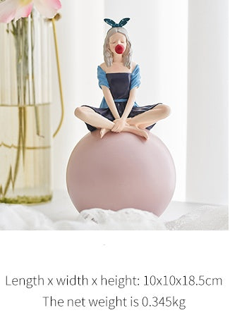 Bubble gum girl ornament