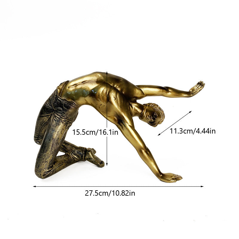 Dancing gold man ornament