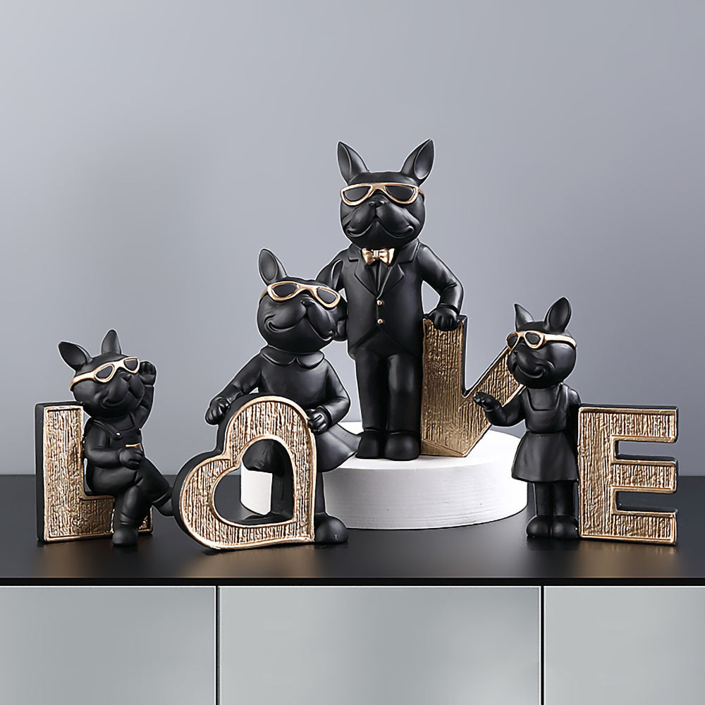 Gentle dog family ornament