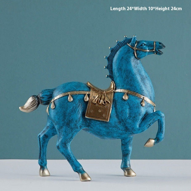 Blue horse ornament