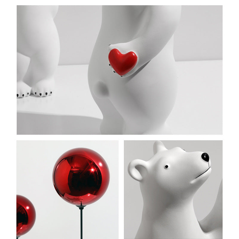 Balloon polar bear ornaments