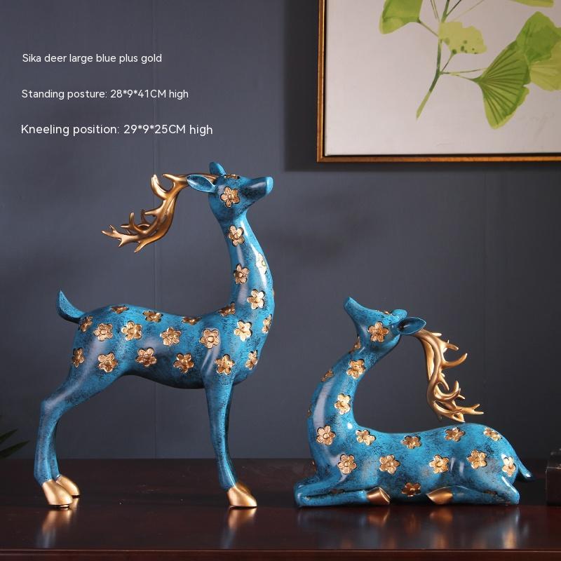 Blue deer ornament