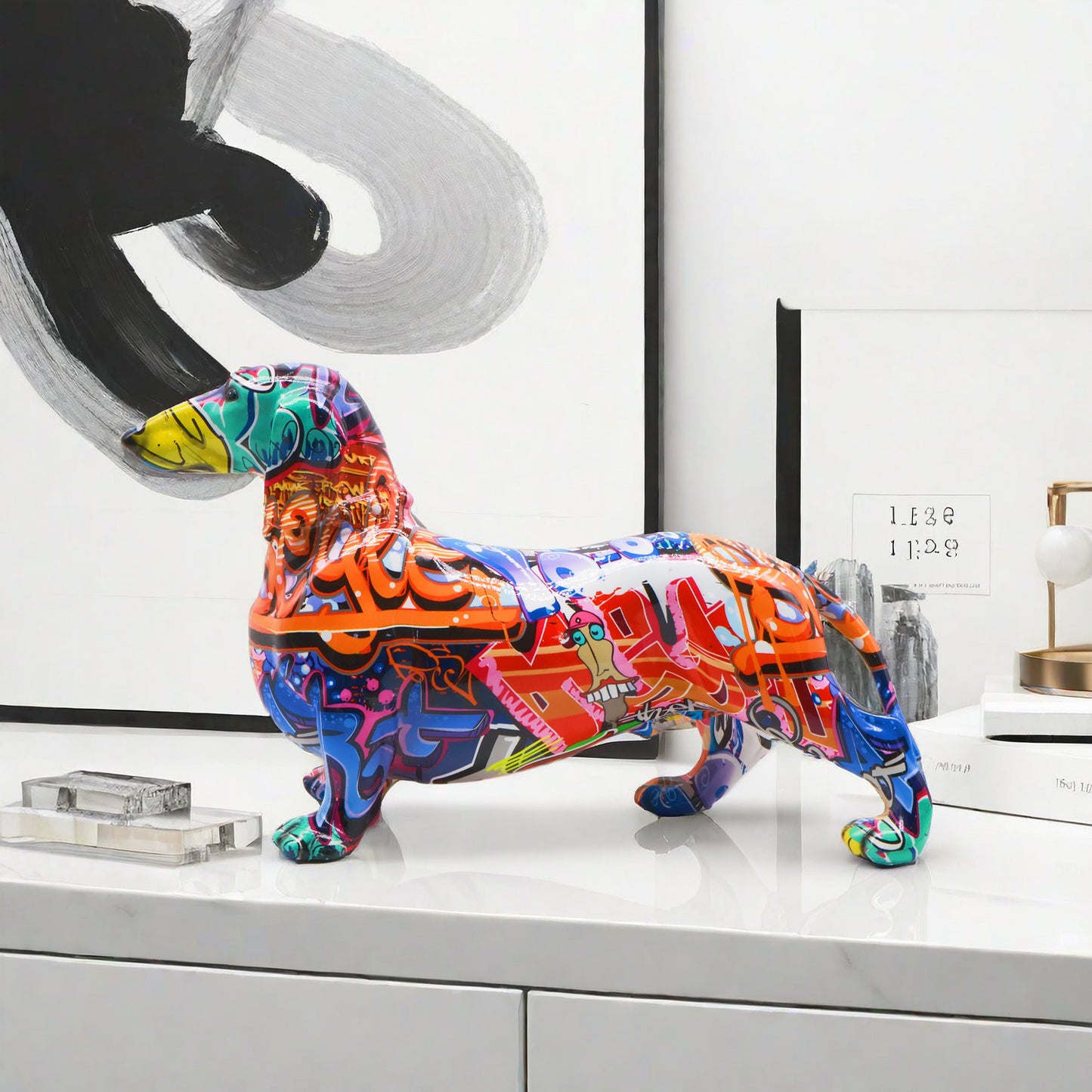 Colorful dog ornaments